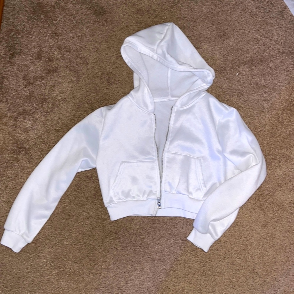 SHEIN white crop jacket!!! size XS